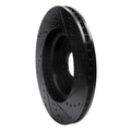 R1 18-23 Genesis G70 Front Left Drilled & Slotted Black Brake Rotor