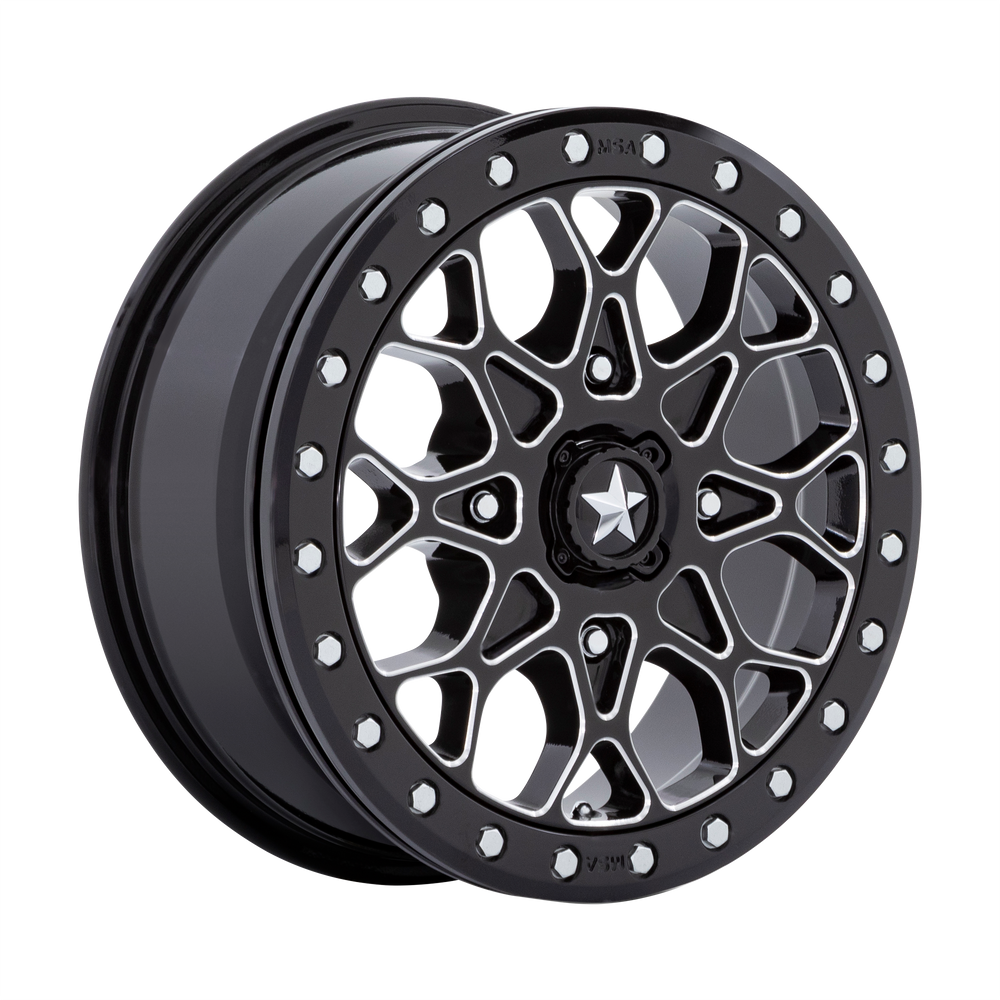 M38 15X7 4X156.00 GLOSS BLACK MACHI