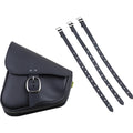 Willie & Max HD Softails, Yamaha Rd Stars, Kaw Vulcan 900, Suz C50 Leather Swingarm Bag - Black