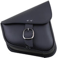 Willie & Max HD Sportsters, Custom Hard Tails Leather Swingarm Bag Dual Shock w/Blk Buckle - Black