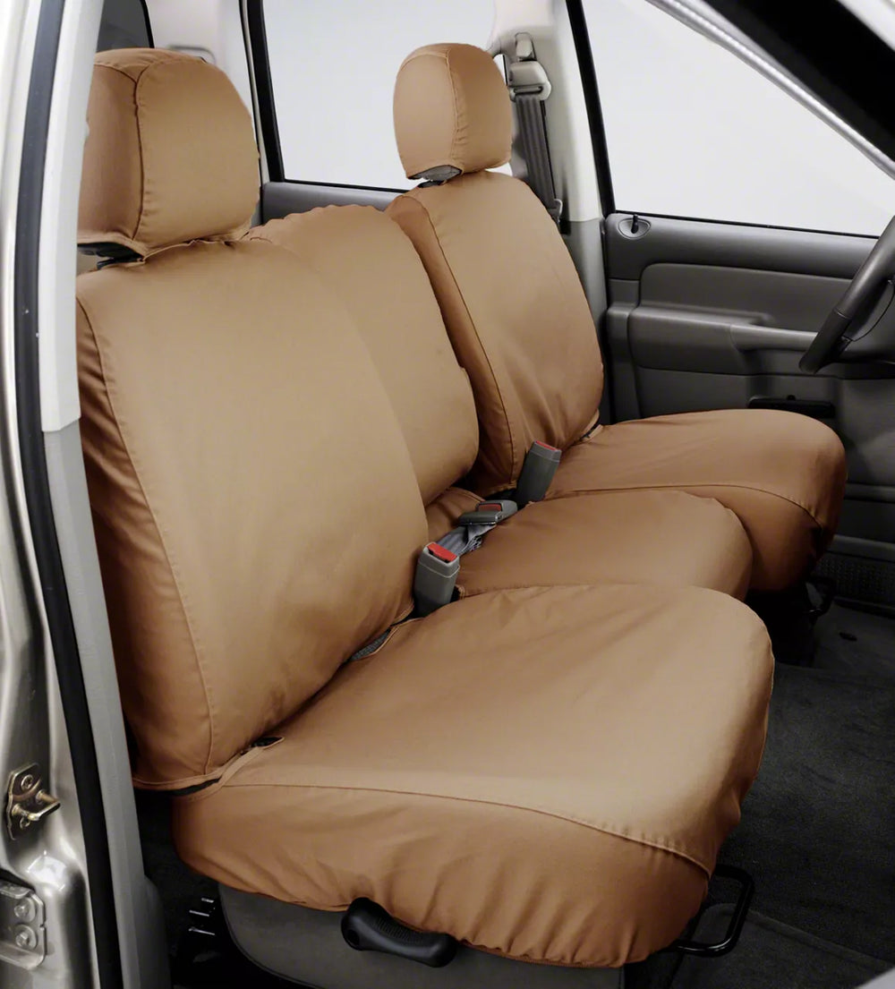 CUSTOM SEAT SAVER SECOND ROW POLYCOTTON TAN
