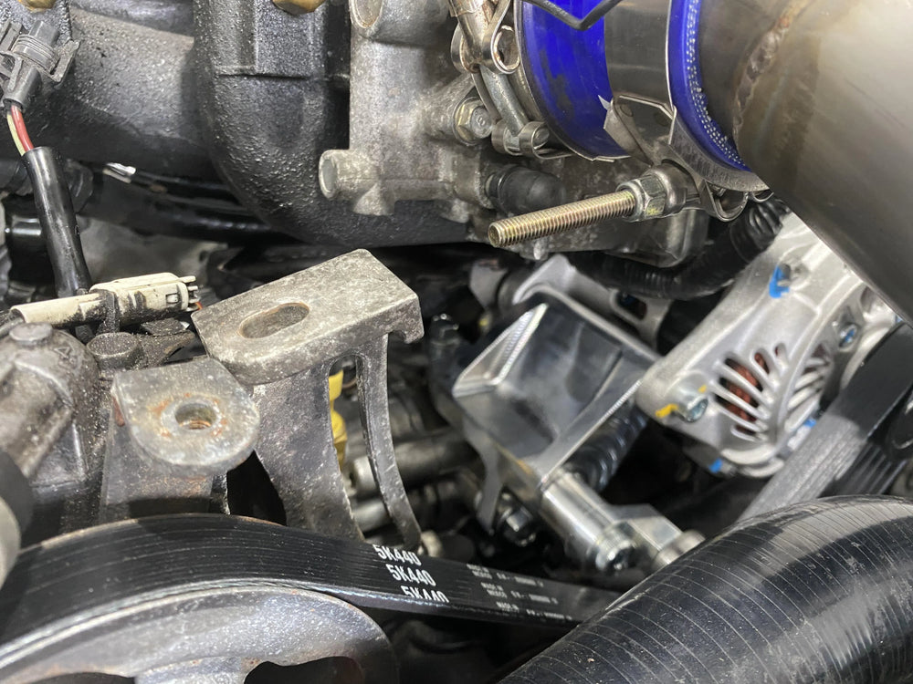 IAG Alternator Relocation Kit For Reverse Intake Manifold Power Steering - 02-14 WRX 04-19 STI FXT LGT EJ20 EJ25