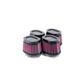 K&N Universal Rubber Filter 2.125in Flange ID/3in x 4in Tapered Oval/2.75in Height (4 Filters)