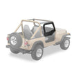 ~(6.8 lbs. 33X9X9)~ Upper Door Skins Black Denim Jeep 97-06 Wrangler; Fit existing factory upper door frames; no door rails or frames included