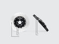 R1 10-23 Chevrolet Camaro Rear Left Drilled Black Brake Rotor