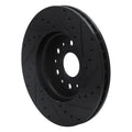 R1 17-25 Buick Enclave Front Left Drilled & Slotted Black Brake Rotor