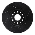 R1 17-25 Buick Enclave Front Left Drilled & Slotted Black Brake Rotor