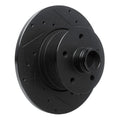 R1 79-85 Volkswagen Type 2 Front Right Drilled & Slotted Black Brake Rotor
