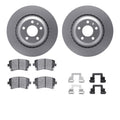 DFC 05-11 Audi A6 Quattro Rear Geospec Rotors with 5000 Advanced Brake Pads w/Hardware