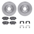 R1 Concepts Brake Rotor- Blank with Optimum Oe Pads Hdw Fits Hyundai Sonata