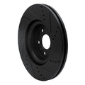 R1 12-20 Audi A6 (USA/Canada) Front Left Drilled & Slotted Black Brake Rotor