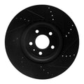 R1 12-20 Audi A6 (USA/Canada) Front Left Drilled & Slotted Black Brake Rotor