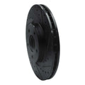 R1 98-06 Jaguar XKR Front Right Drilled & Slotted Black Brake Rotor