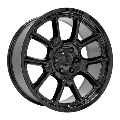 22 IN REPLICA WHEEL FITS RAM 1500 DG21 GLOSS BLACK 22X9.5