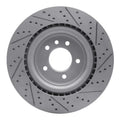 R1 14-24 Land Rover Range Rover Rear Right Drilled & Slotted Geoperformance Rotor