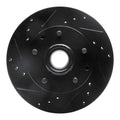 R1 91-03 Chevrolet S10 Blazer Front Left Drilled & Slotted Black Brake Rotor