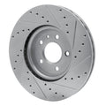DFC 14-19 Buick Cascada Front Left Drilled & Slotted Silver Brake Rotor