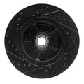 R1 68-73 Ford Mustang Front Right Drilled & Slotted Black Brake Rotor