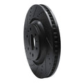 R1 04-09 Cadillac SRX Front Left Drilled & Slotted Black Brake Rotor