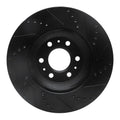 R1 04-09 Cadillac SRX Front Left Drilled & Slotted Black Brake Rotor