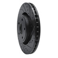 R1 08-17 Mitsubishi Montero Limited (Mexico) Front Right Drilled & Slotted Black Brake Rotor