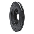 R1 08-17 Mitsubishi Montero Limited (Mexico) Front Right Drilled & Slotted Black Brake Rotor