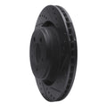 R1 11-12 Jeep Liberty Front Right Drilled & Slotted Black Brake Rotor