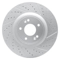 DFC 10-16 Hyundai Genesis Coupe Front Right Drilled & Slotted Geoperformance Rotor