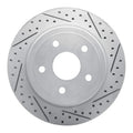 R1 04-06 Dodge Ram 1500 Pickup Rear Right Drilled & Slotted Geo-Carbon Rotor