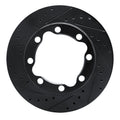 R1 92-00 Chevrolet K3500 Front Left Drilled & Slotted Silver Brake Rotor