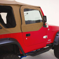 Factory Replacement Door Skins for 1987-1995 Jeep Wrangler YJ, 1997-2006 Jeep Wrangler TJ, Black Denim Rampage