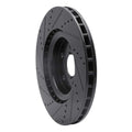 R1 09-17 Buick Camaro Front Right Drilled Black Brake Rotor