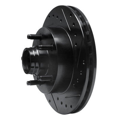 R1 98-02 Ford Ranger (USA/Canada) Front Right Drilled & Slotted Black Brake Rotor