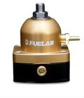 Fuelab 535 EFI Adjustable Mini FPR 25-90 PSI (2) -6AN In (1) -6AN Return - Gold
