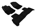 3D MAXpider 2012-2018 Mercedes-Benz GLE-Class/ML-Class Kagu 1st & 2nd Row Floormats - Black