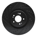R1 18-20 Genesis G80 Front Left Drilled & Slotted Silver Brake Rotor