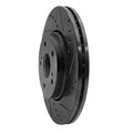 R1 10-13 Suzuki Kizashi Front Right Drilled & Slotted Black Brake Rotor