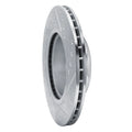 R1 09-16 BMW Z4 Front Left Drilled & Slotted Silver Brake Rotor