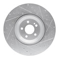 DFC 17-23 Mercedes-Benz CLS450 Rear Left Drilled & Slotted Silver Brake Rotor