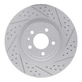 DFC 11-14 Ford Mustang Front Right Drilled & Slotted Geoperformance Rotor