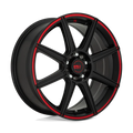 MR142 17X7 5X4.25/4.5 S-BLK RED 40M