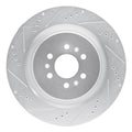 DFC 04-11 Cadillac STS Rear Left Drilled & Slotted Silver Brake Rotor
