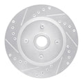 R1 87-88 Ford Thunderbird Front Left Drilled Black Brake Rotor