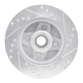 R1 87-88 Ford Thunderbird Front Left Drilled Black Brake Rotor