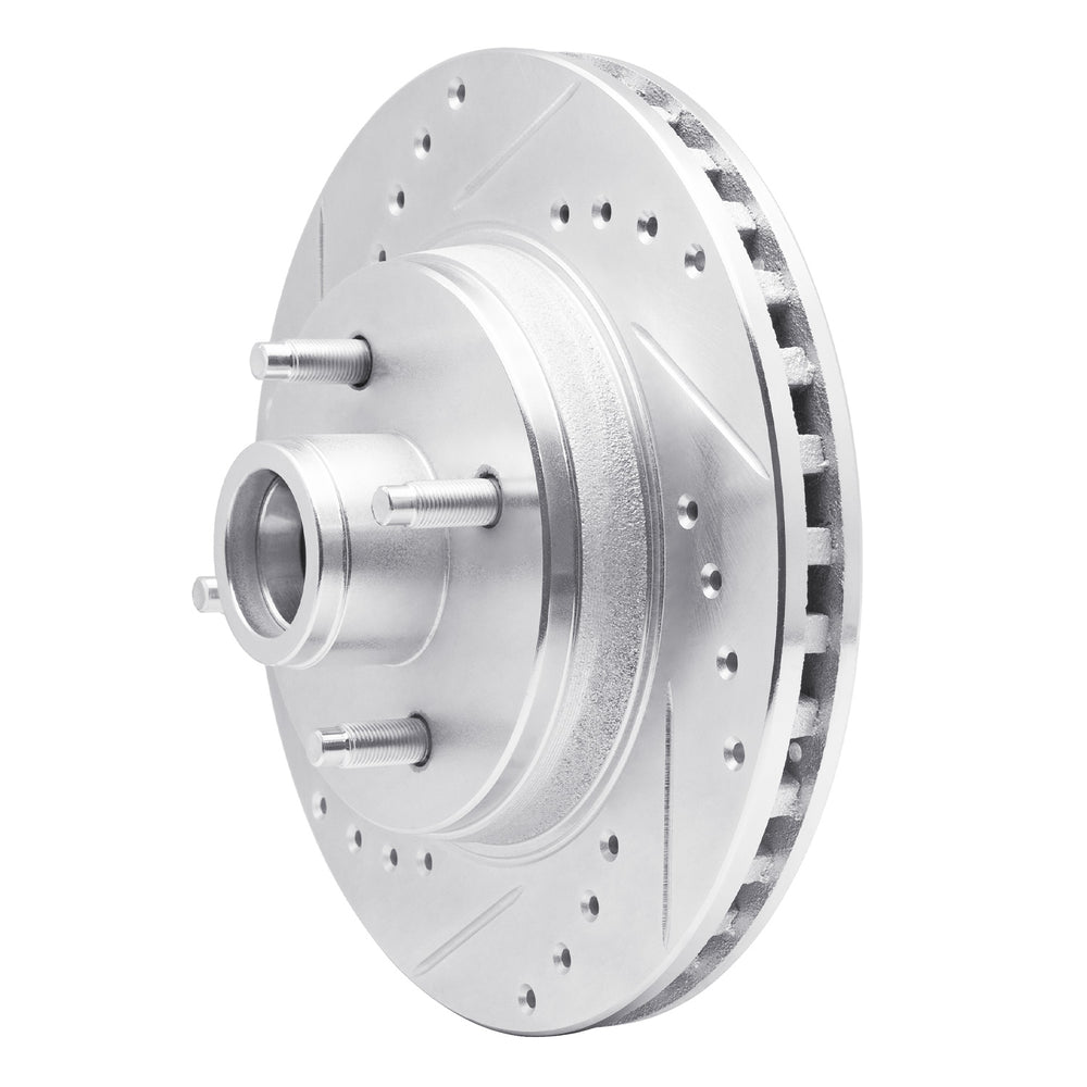 R1 87-88 Ford Thunderbird Front Left Drilled Black Brake Rotor