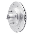 R1 87-88 Ford Thunderbird Front Left Drilled Black Brake Rotor