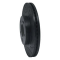 R1 97-01 Infiniti Q45 Front Right Drilled & Slotted Black Brake Rotor