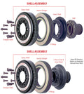 ATI Shell - Out - 6.77 - Alum - 3 Ring 8 Grv Ecotec 2.2L 3/8 Holes