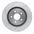 DFC 06-10 Jeep Grand Cherokee Front Left Drilled & Slotted Silver Brake Rotor
