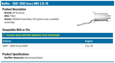 MUFFLER WELDED ASSEMBLY